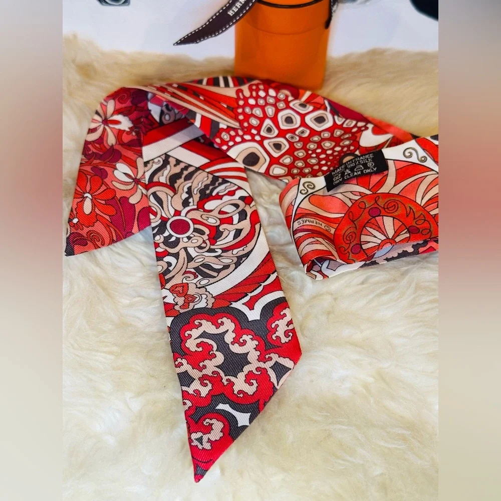 🔥 HERMES TWILLY BANDEAU 100% SILK W/ BOX